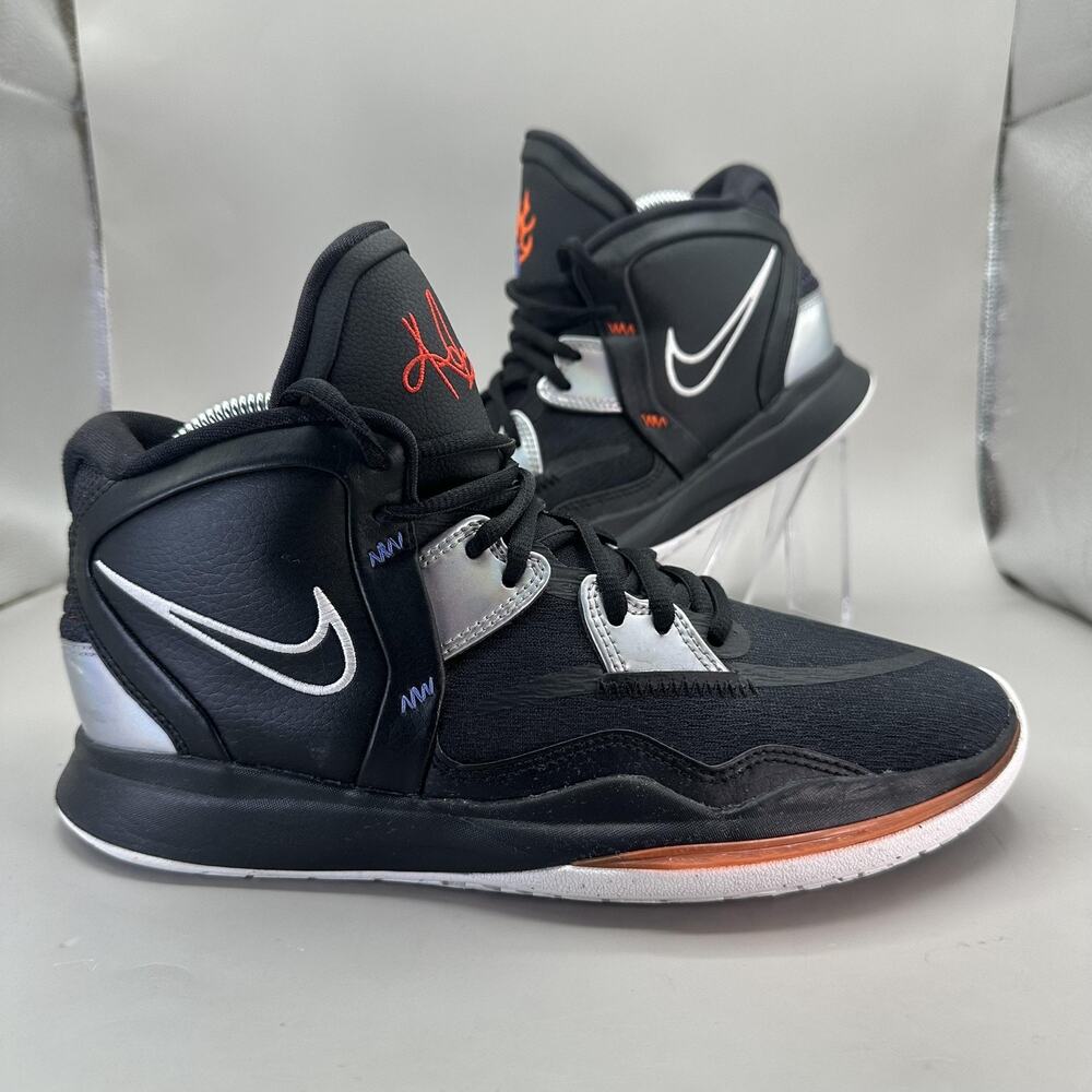 Nike Shoes Youth Size 7Y GS Black Silver Kyrie Infinity 8 Fire & Ice Basketball